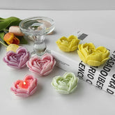 Big 3D Flower Heart Candle Handmade Mould HM0051